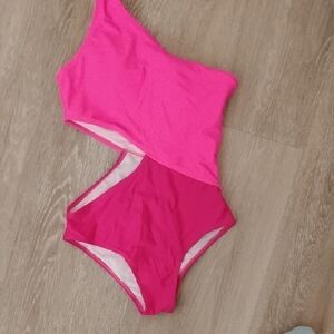 Vibrant Kids' One-Shoulder Swimsuit